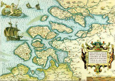 map of Zeeland and West Brabant ca. 1600 AD